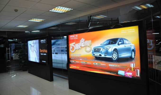 滾動拉布燈箱，商場滾動燈箱